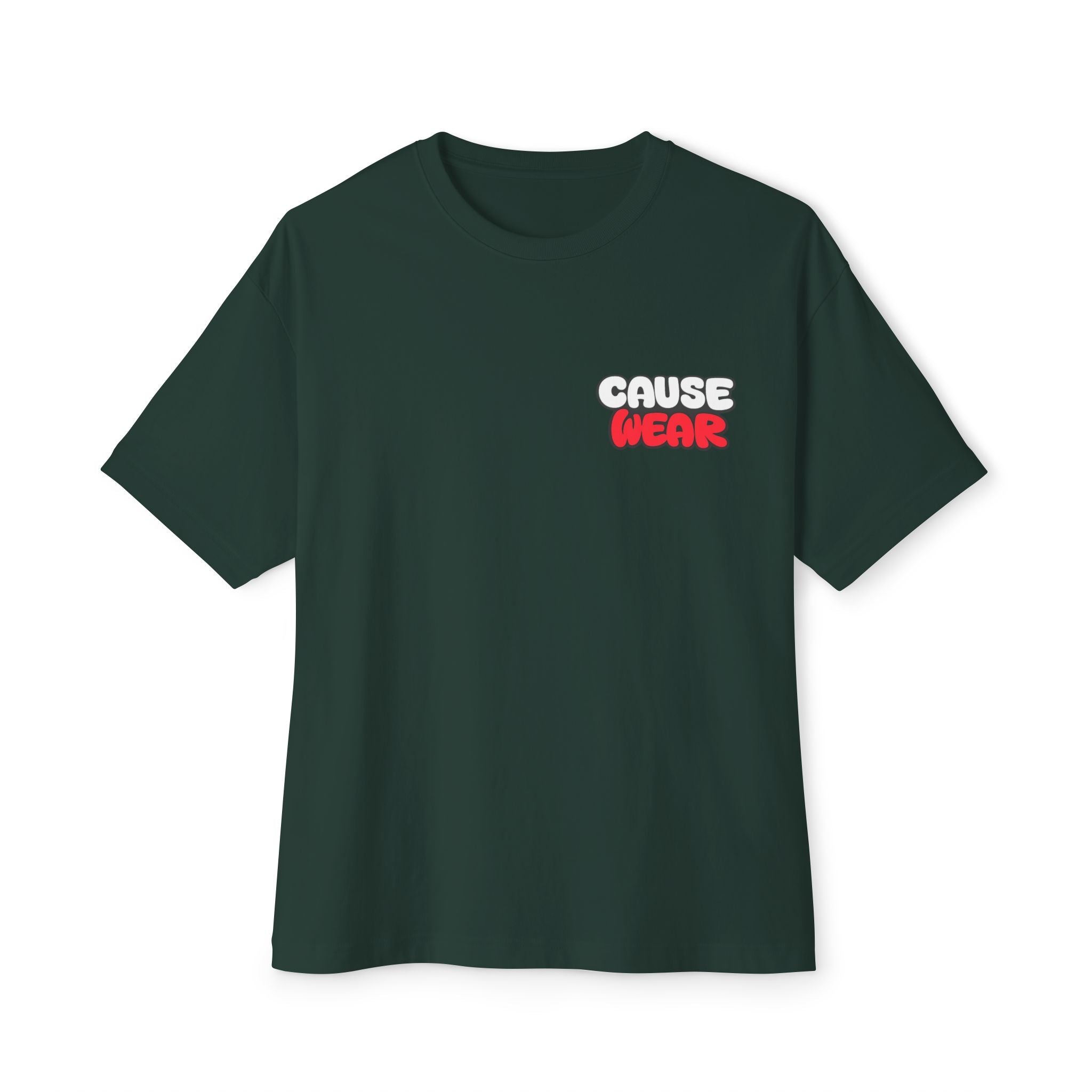 Cause Wear Chest Logo Tee — Oversized Boxy T-Shirt