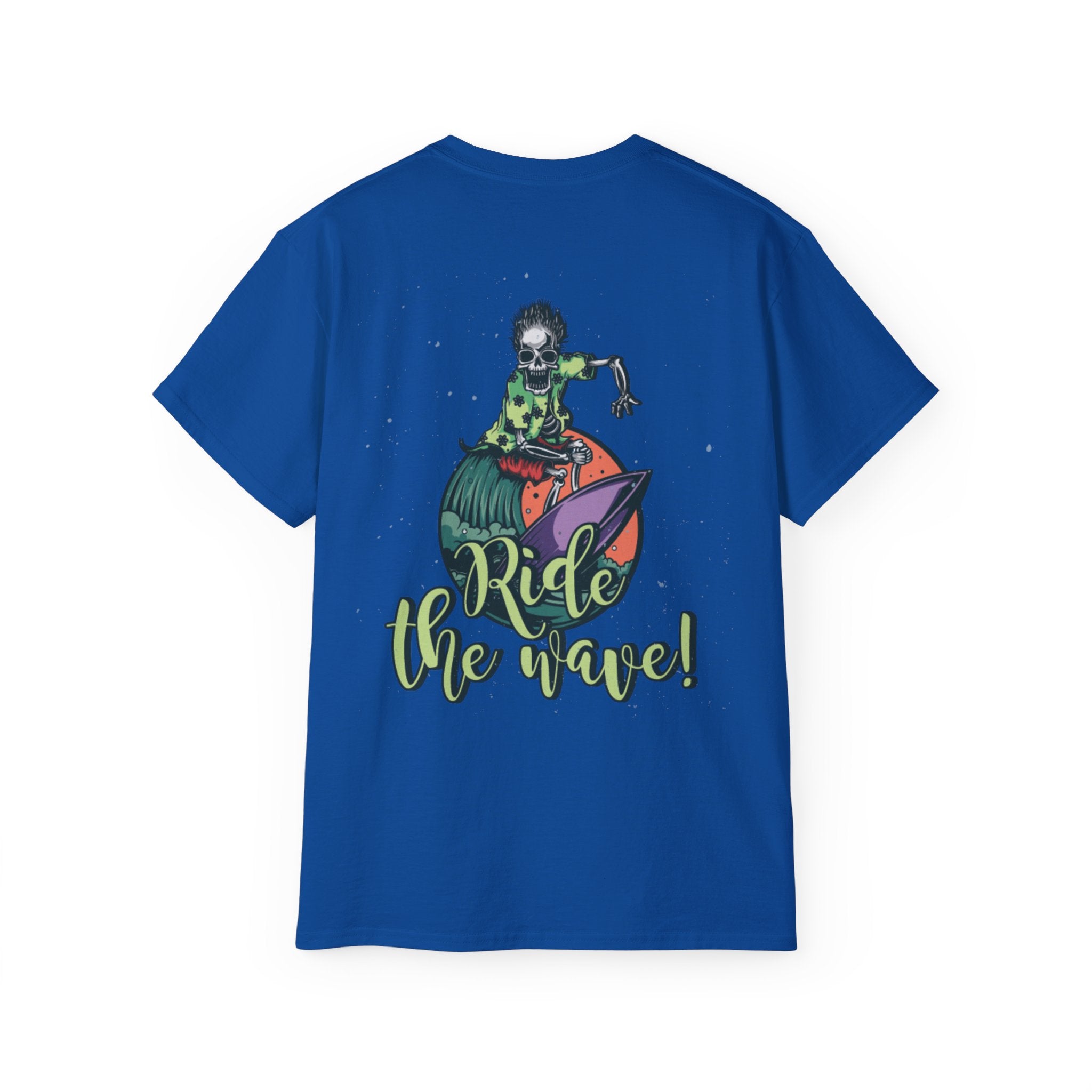 Ride the Wave Skull Surf T-Shirt — 'Cause I Wear' Graphic Tee