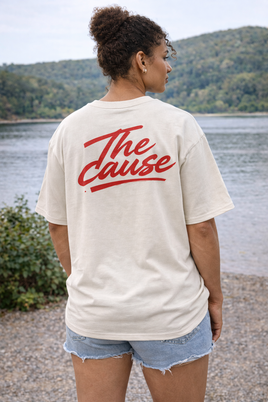 The Cause Oversized Tee — Vintage Script Back Graphic Men's T-Shirt