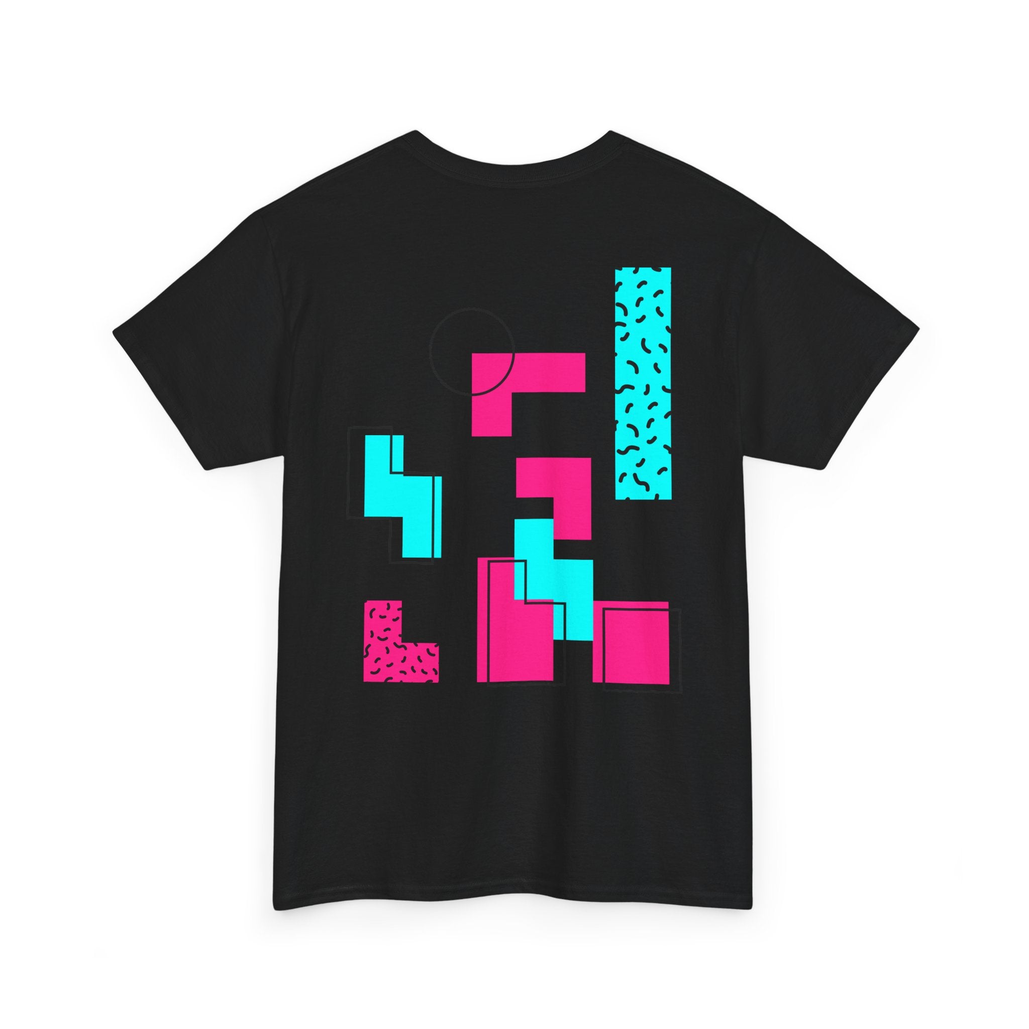 Retro Memphis Graphic Tee — Neon Geometric 80s-Inspired Shirt