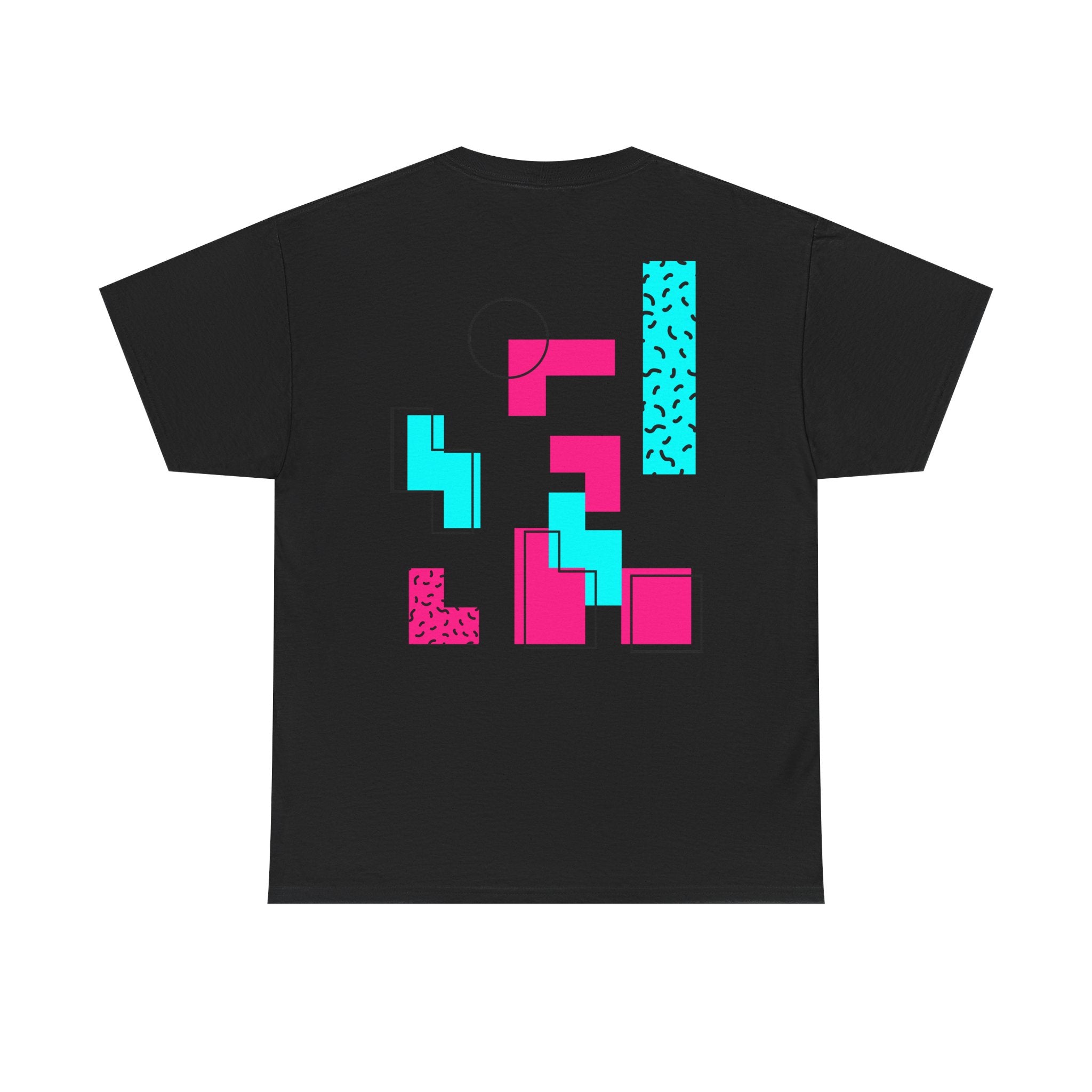 Retro Memphis Graphic Tee — Neon Geometric 80s-Inspired Shirt