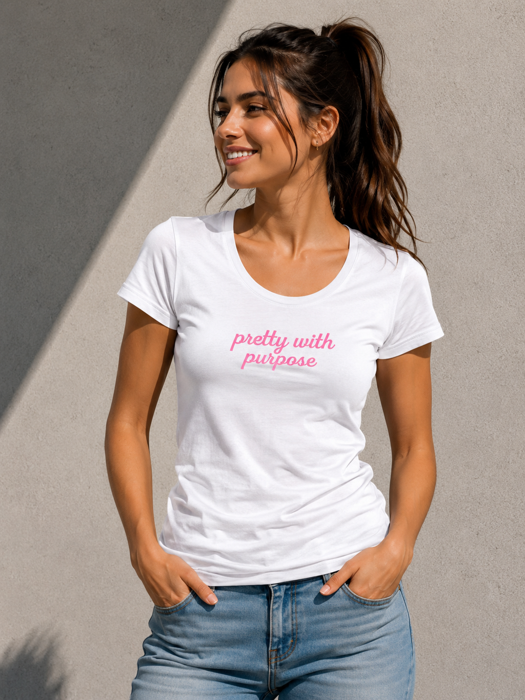 Pretty With Purpose Tee – Women's Fitted 15730623414602