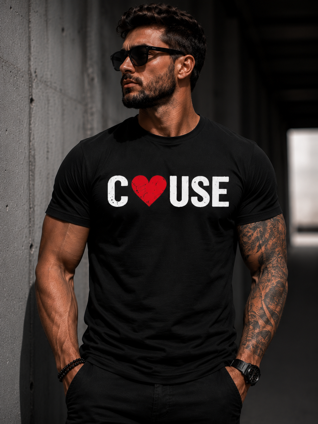 C❤️USE Heart Logo Tee – Men's Premium 15730860523850