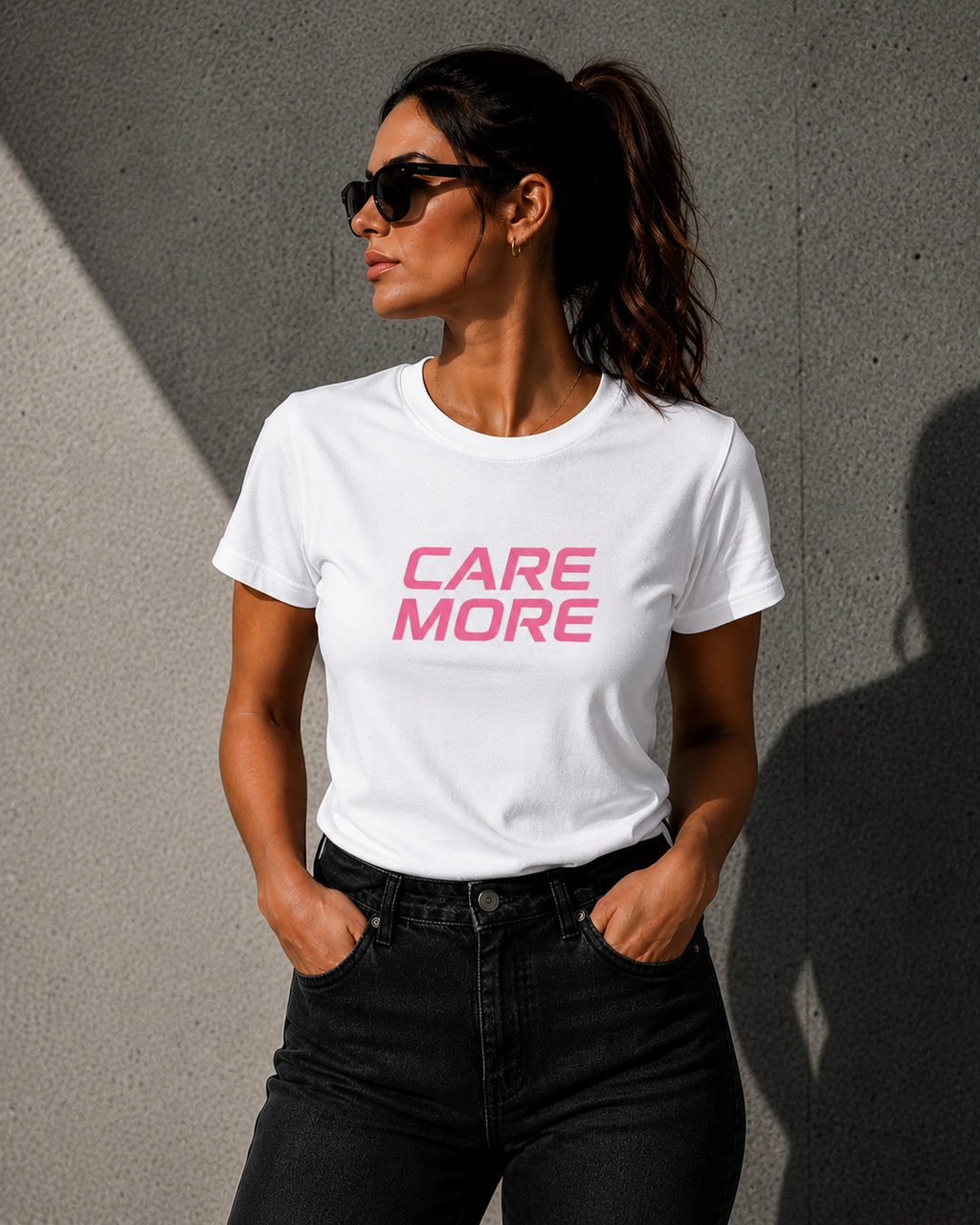 Care More – Women's Premium Fitted T-Shirt