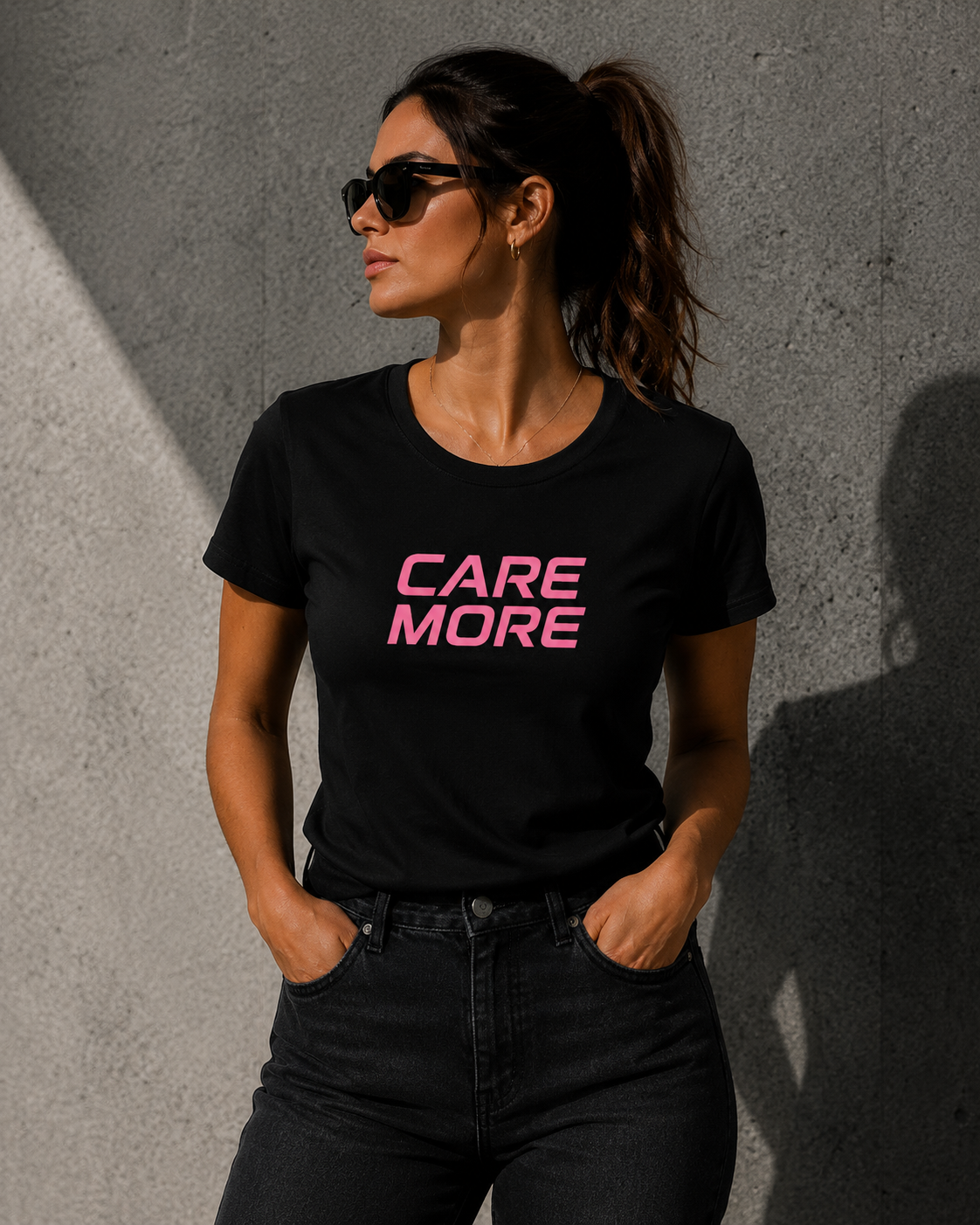 Care More – Women's Premium Fitted T-Shirt