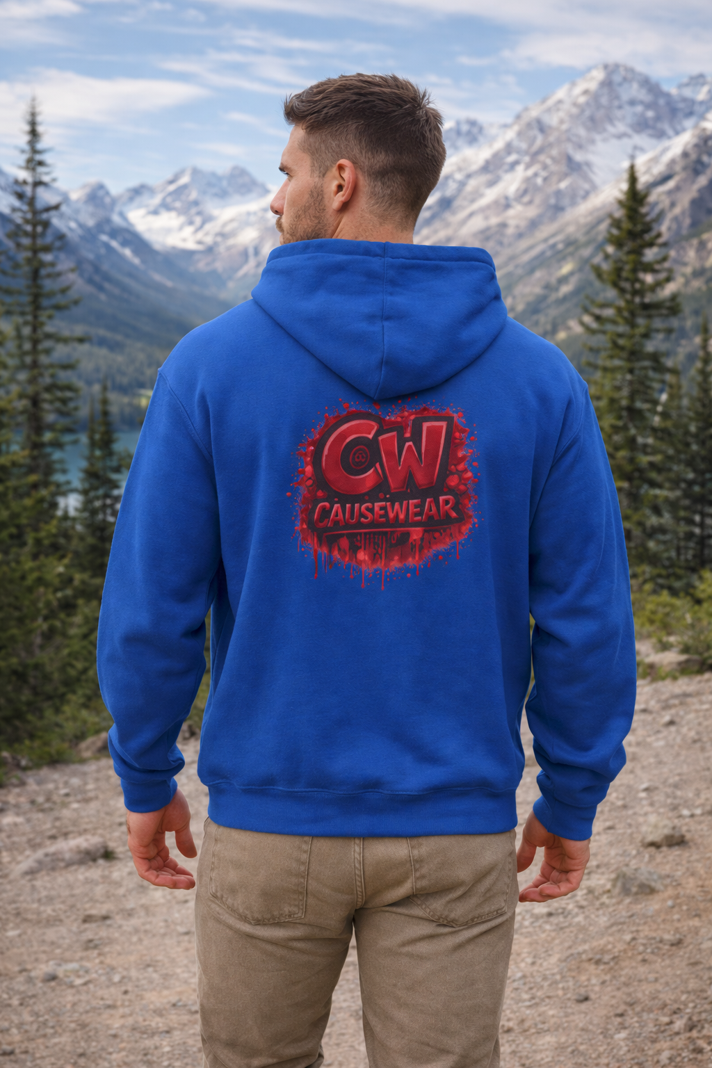 Hoodie — CW Cakewear Red Graffiti Logo Pullover