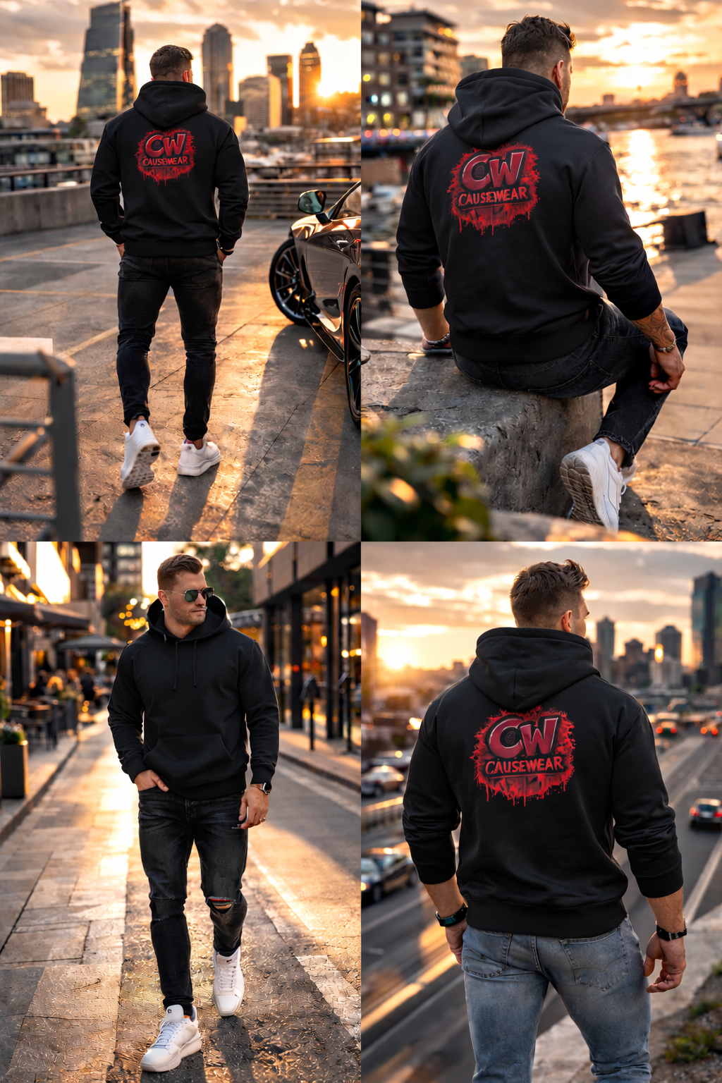 Hoodie — CW Cakewear Red Graffiti Logo Pullover