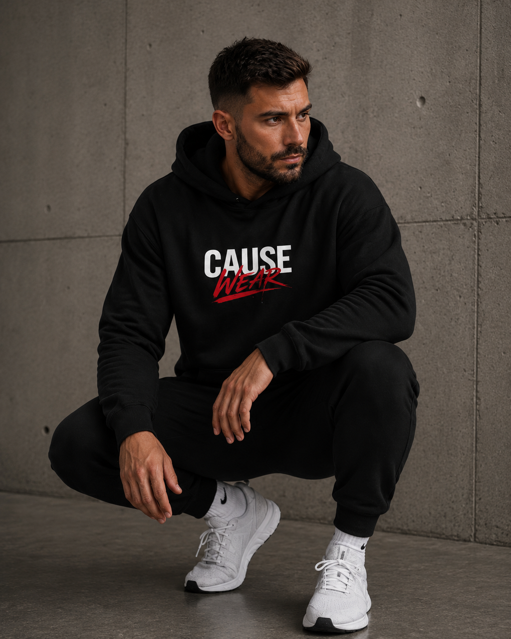 CauseWear Minimal Hoodie – Black 15638032580938