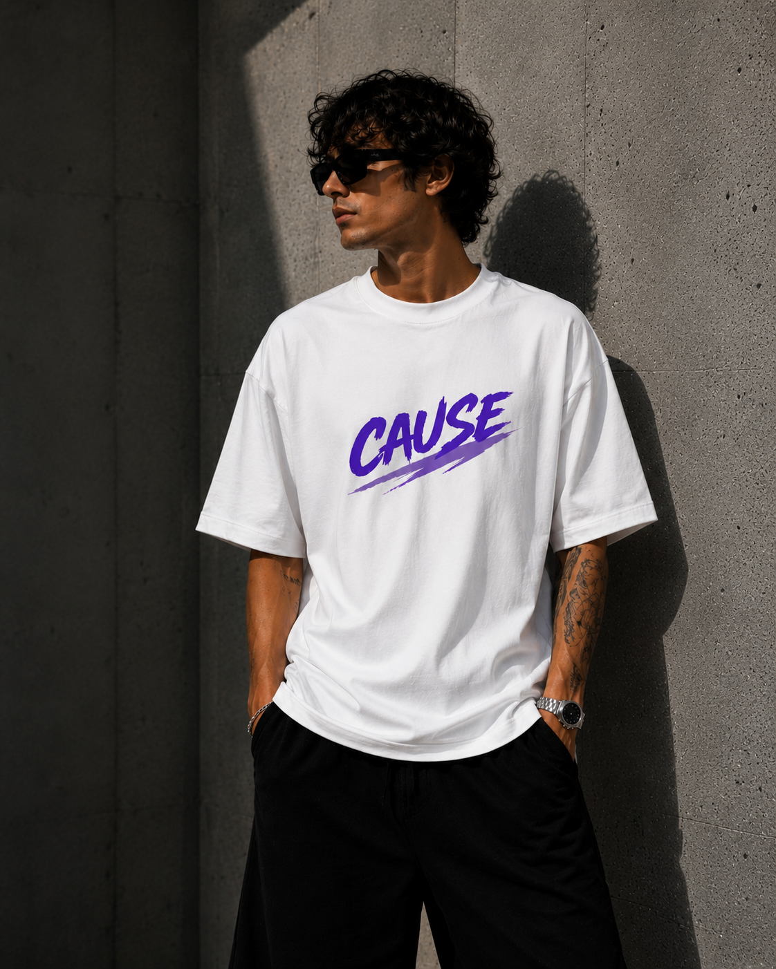 CAUSE Signature Heavy Cotton Oversized T-Shirt