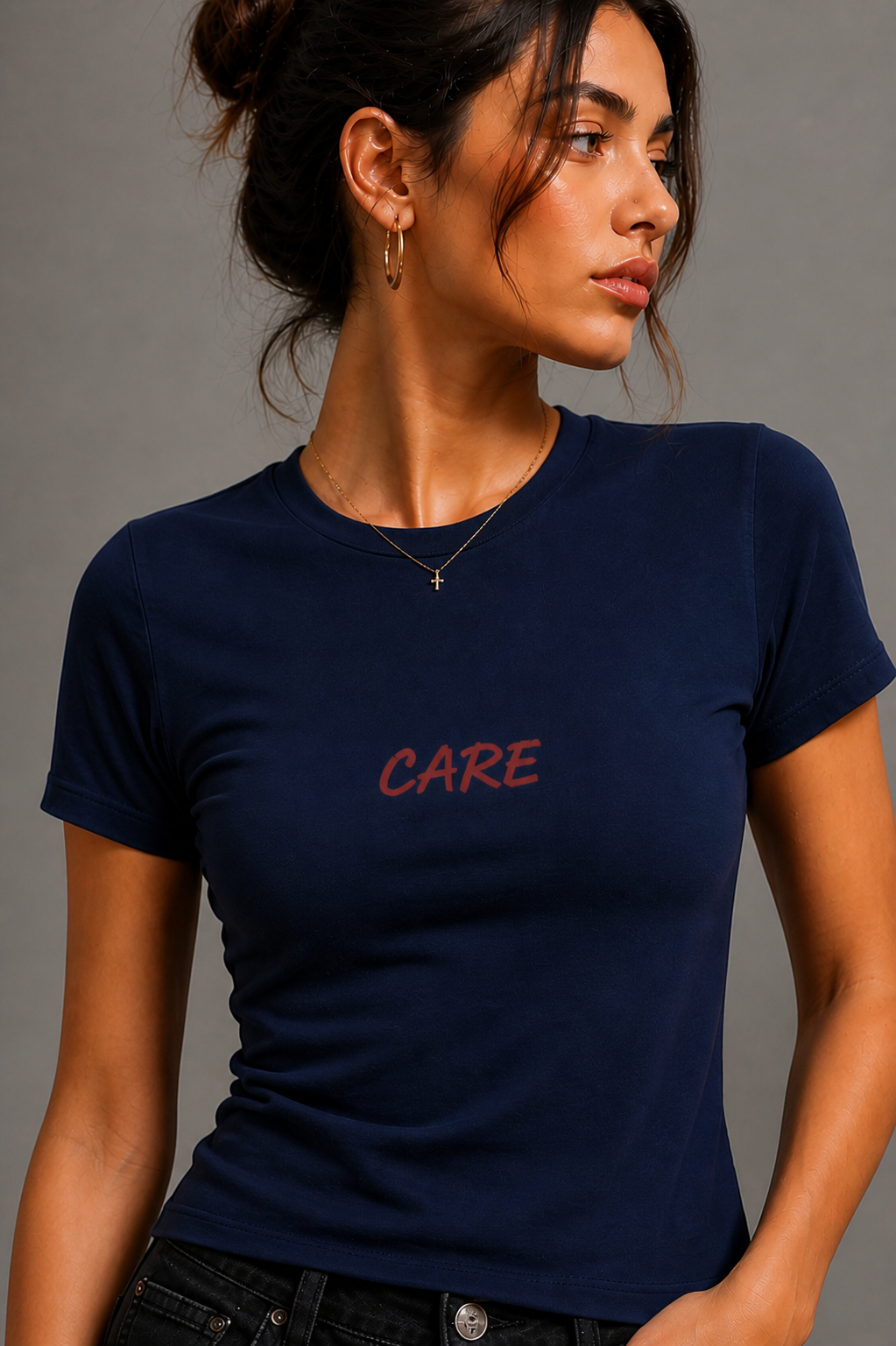 Минималистична вталена тениска CARE 15642007470410