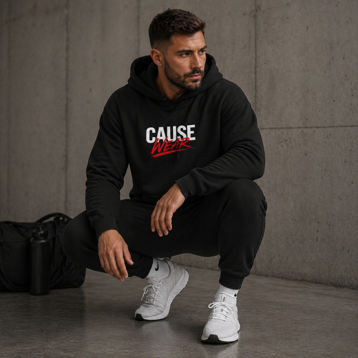 CauseWear Minimal Hoodie – Black