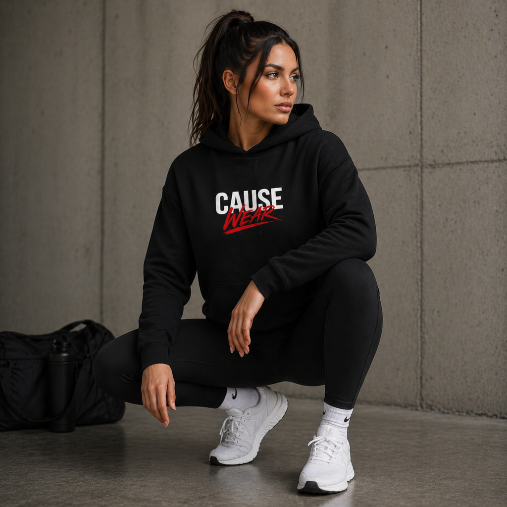 CauseWear Minimal Hoodie – Black