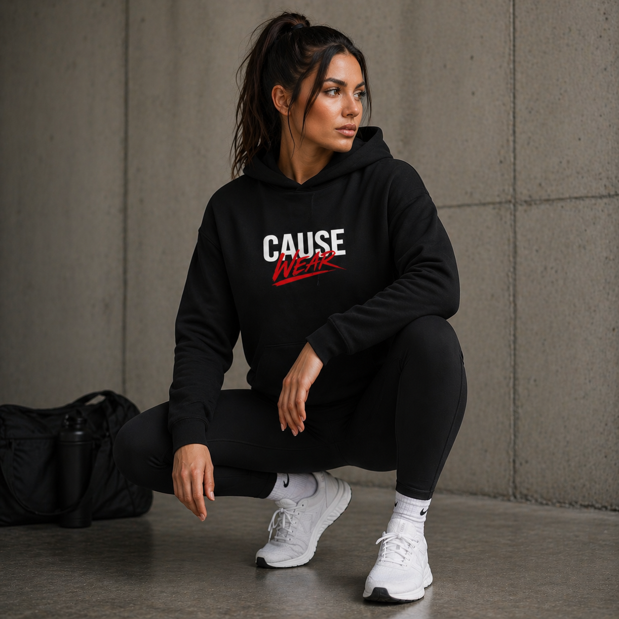 CauseWear Minimal Hoodie – Black