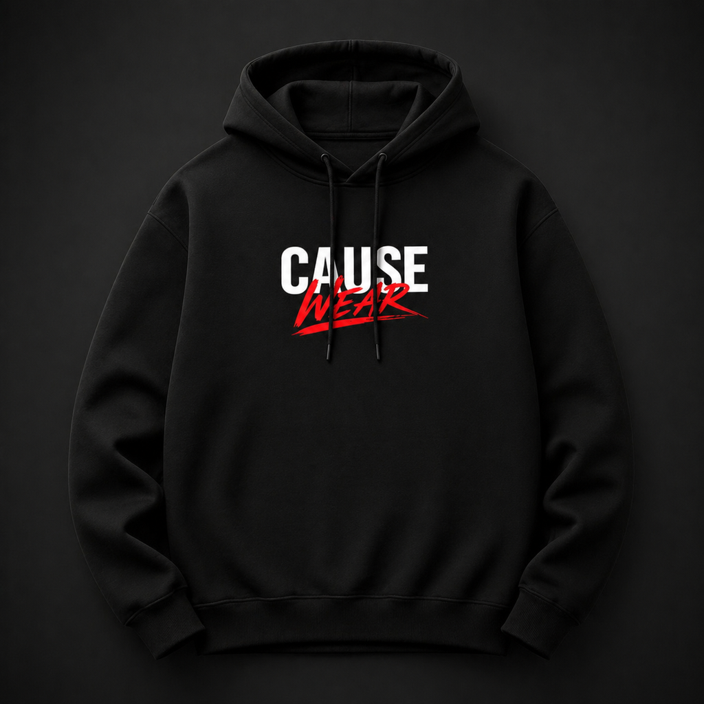 CauseWear Minimal Hoodie – Black