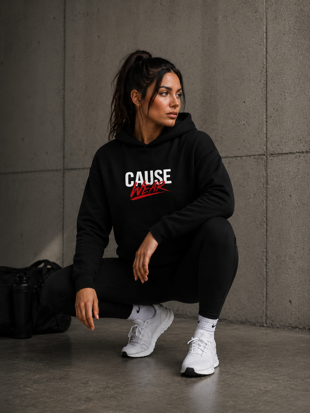 CauseWear Minimal Hoodie – Black 15638032580938